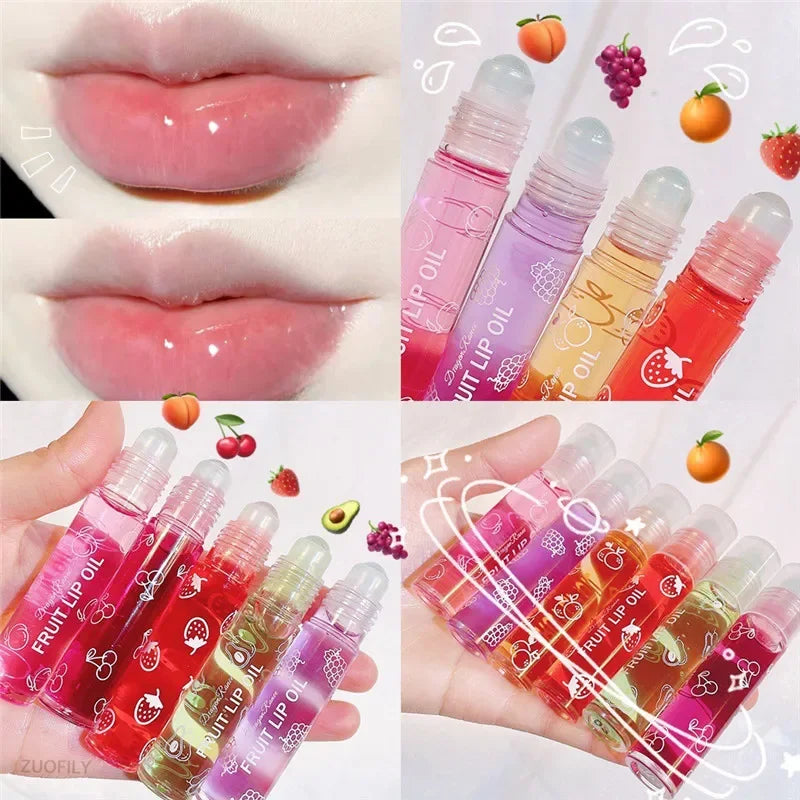 Brilho e Hidratante Labial Transparente de Frutas - 🍓💖