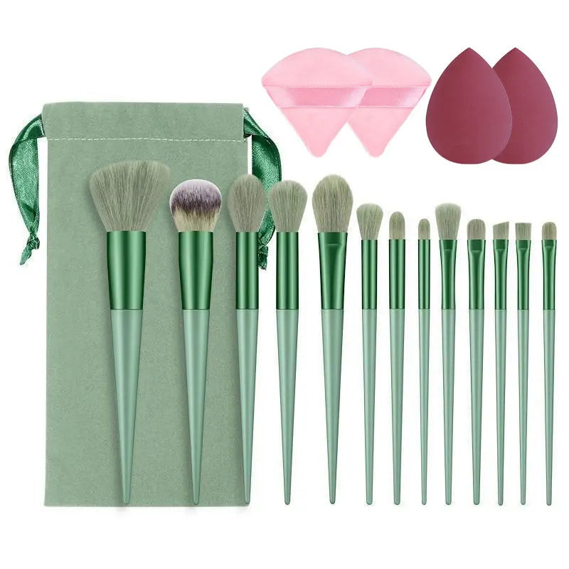 Kit Completo para maquiagem com pincéis, esponjas e blush!