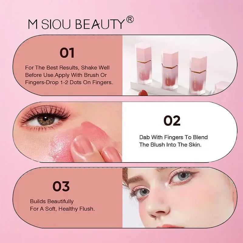 Blush Líquido Fosco em Bastão - Grande Durabilidade para lábios e bochechas + à prova d'água!