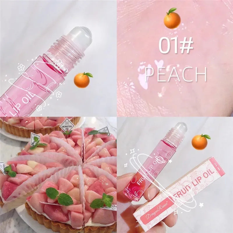 Brilho e Hidratante Labial Transparente de Frutas - 🍓💖