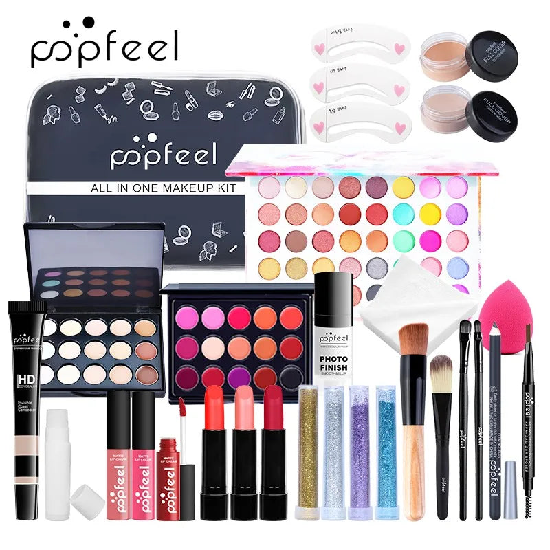 KIT COMPLETO - Brilho Labial, Batom, Corretivo, Delineador e muito mais!